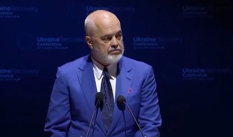 “SHQIPËRIA DO JETË NË KRAH…”/ Rama në Konferencën për Rimëkëmbjen e Ukrainës: S’mund të na japin leksione për paqen ata që…