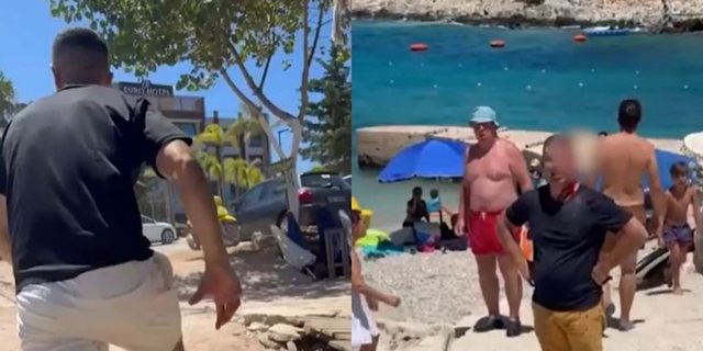 “O PLEHRË, ÇFARË KE BËRË”/ Sherr i dhunshëm mes dy personave në Ksamil. Njëri gjakoset në kokë (VIDEO)