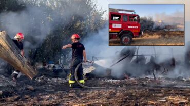 SHKRUMBOHET NGA ZJARRI BANESA NË KORÇË/ I zoti i shtëpisë lëndohet nga flakët, dërgohet në spital (VIDEO)