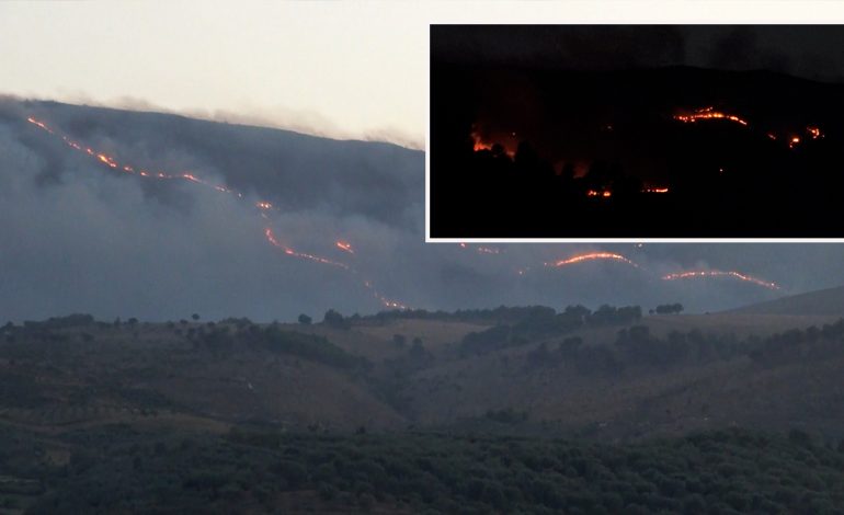 MALI I SHPIRAGUT PËRFSHIHET NGA ZJARRI/ Kërkohet ndërhyrja nga ajri. Në rrezik shtëpitë e fshatit Galinë