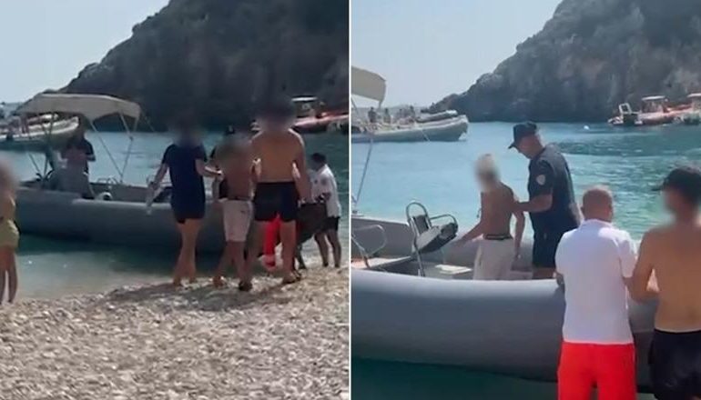 U HODH ME KOKË NGA SHKËMBI TE “GJIRI I GRAMËS”/ Plagoset turisti 12-vjeçar! Policia Kufitare i vjen në ndihmë dhe e shpëton