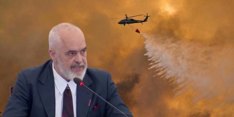 "NEVERI PËR LEHAQENIET QË VAZHDOJNË AVAZIN"/ Rama: Situata me zjarret e përmirësuar falë sakrificave