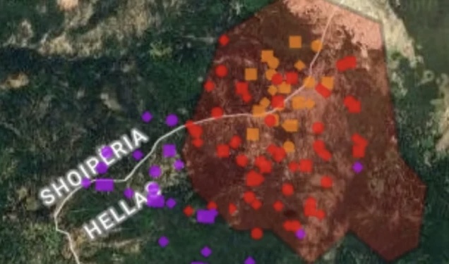 SITUATA E VËSHTIRË ME FLAKËT/ Vijon zjarri në afërsi të Parkut Natyror të Gërmenjës, zona në rrezik nga municionet