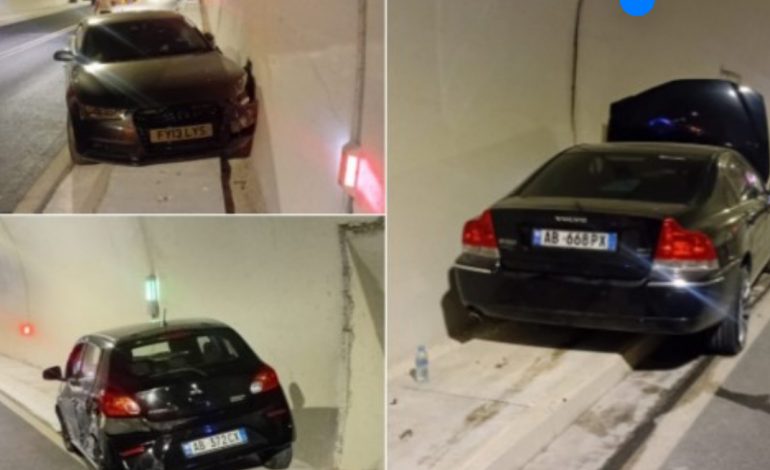 AKSIDENTI I TREFISHTË NË TUNELIN E LLOGARASË/ Publikohen pamjet e mjeteve të përplasura