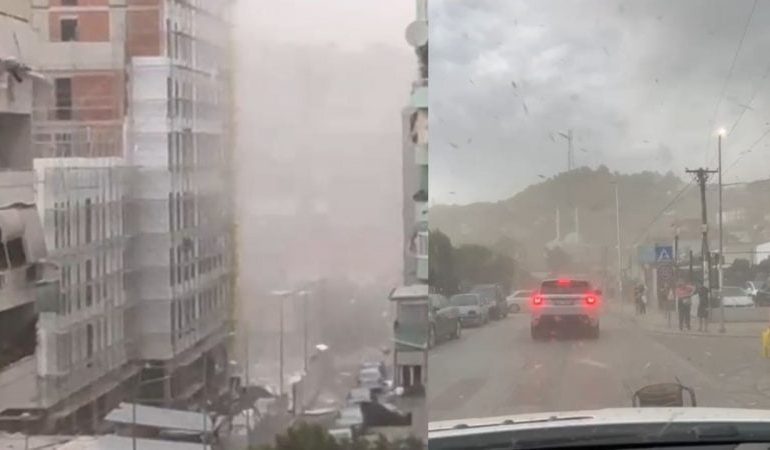 DËMET QË SOLLI STUHIA/ Përmbytje në Vlorë dhe Durrës, rrëzohen pemët në Fier dhe Maliq