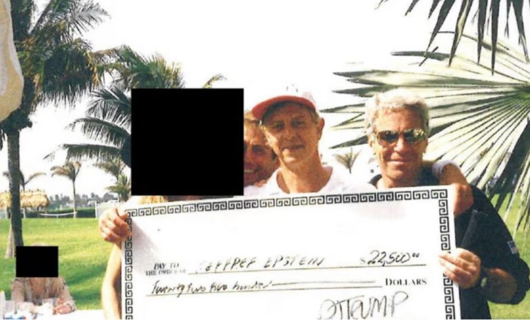 FOTO E RRALLË/ Epstein “i shet” Trump-it një grua për 22,500 dollarë, shpërthejnë polemikat në Uashington