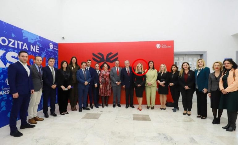 FOTOLAJM/ E sapoemëruar drejtoreshë e QSUT, Anxhela Paparizo u prit në zyrë nga Berisha kur drejtonte Këshillin e Diasporës