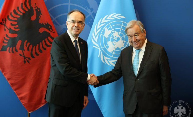 “SHQIPËRIA ROL AKTIV NË RUAJTJEN E PAQES…”/ Presidenti Begaj takohet me Sekretarin e Përgjithshëm të OKB-së