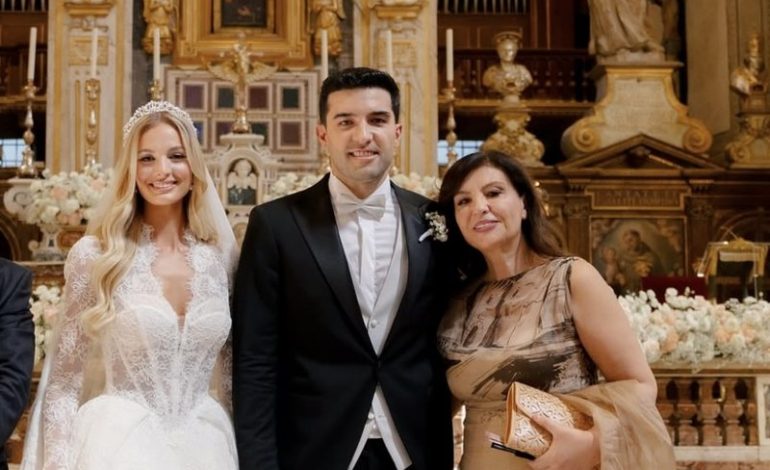 “GENARI DHE CINDY, KURORËZUAN DASHURINË E TYRE”/ Jozefina Topalli publikon fotot e dasmës luksoze të të birit