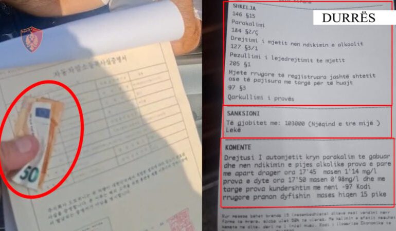E PËSOJNË KEQ/ Tentuan të korruptojnë policinë për të shmangur ndëshkimin, në pranga dy shtetas