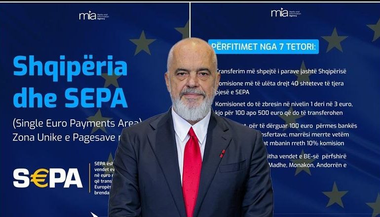SHQIPËRIA ANËTARE E SEPA-s/ Rama: Qytetarët shqiptarë do të paguajnë komisione më të ulëta për transfertat e parave