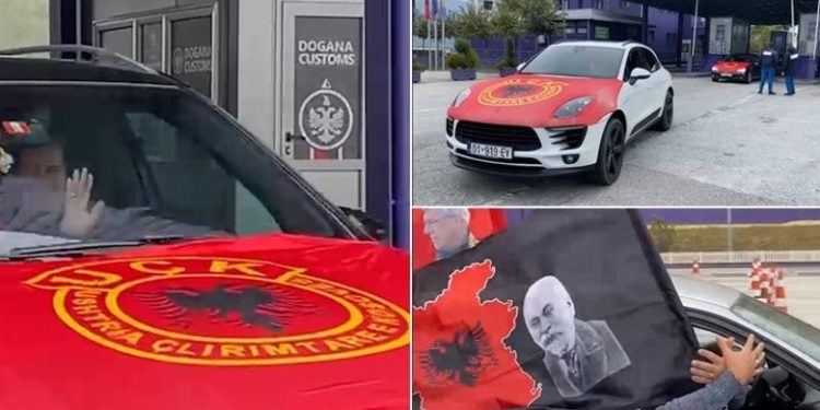 ME FLAMUJ KUQEZI DHE KËNGË PATRIOTIKE/ Qytetarët e parë nga Kosova drejt Tiranës për protestën: Kërkojmë drejtësi për çlirimtarët tanë