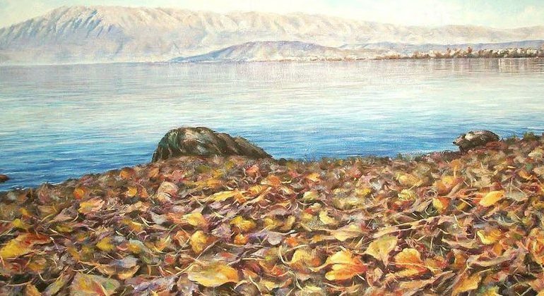 PIKTURA E DITËS: “Vjeshtë në Pogradec “- Kompozim i veçantë nga Vangjel Nikolla