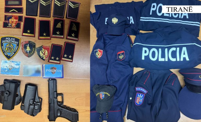 E PËSON KEQ/ Vishej si polic dhe dilte në rrugë, arrestohet 20-vjeçari në Kamëz