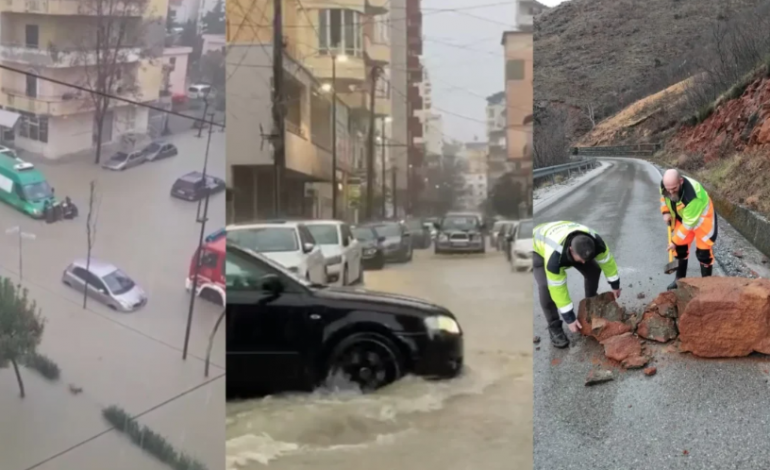 MOTI I KEQ “GODET” SHQIPËRINË/ Përmbytet Durrësi, evakuohen 8 familje dhe pezullohet mësimi! Disa zona në Veri…