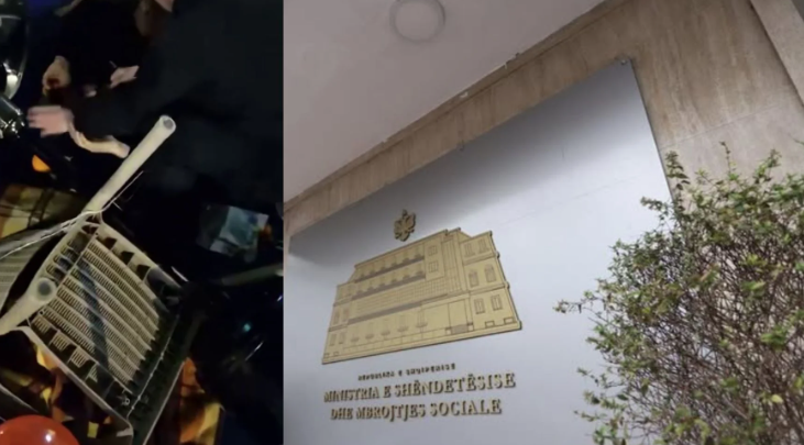 PROTESTA/ Lapaj u lëndua pasi i ra në kokë bombola e gazit, reagon Ministria e Shëndetësisë: Ndodhet nën kujdesin e mjekëve