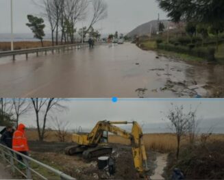 PAMJET/ Probleme në aksin Pogradec–Qafë Thanë, vërshime uji dhe inerte në zonën e Gurit të Kuq