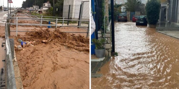 RESHJET E SHIUT PËRMBYTËN HIMARËN/ Uji vërshon në katet e para të banesave dhe bizneseve