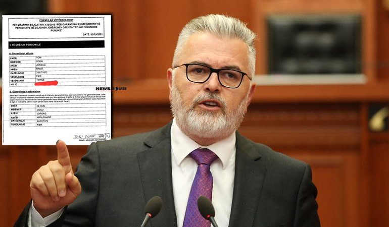 U VENDOS NË KRYE TË MINISTRISË SË DREJTËSISË/ Por formularët e vetëdeklarimit ngrenë pikëpyetje! Pse e ndryshoi emrin Toni Gogu?