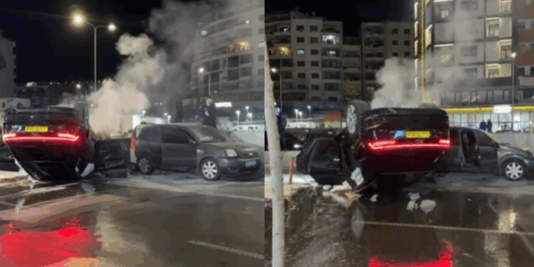 AKSIENT I FRIKSHËM NË TIRANË/ Makina kthehet përmbys në “Astir”