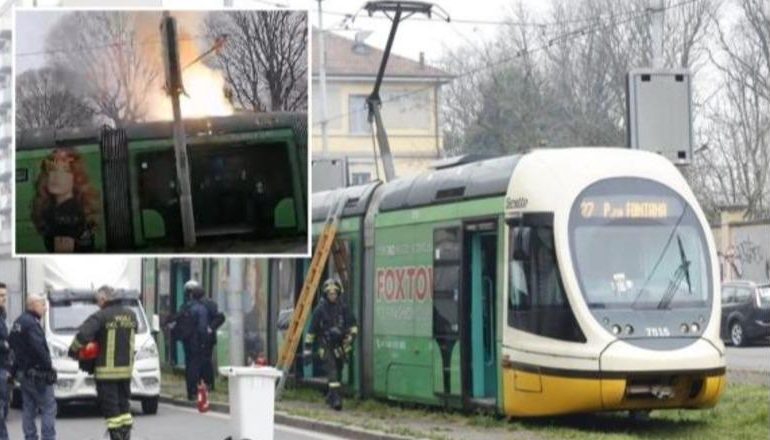 PANIK NË MILANO/ Tramvaji përfshihet nga flakët! 15 pasagjerët shpëtojnë shëndoshë e mirë