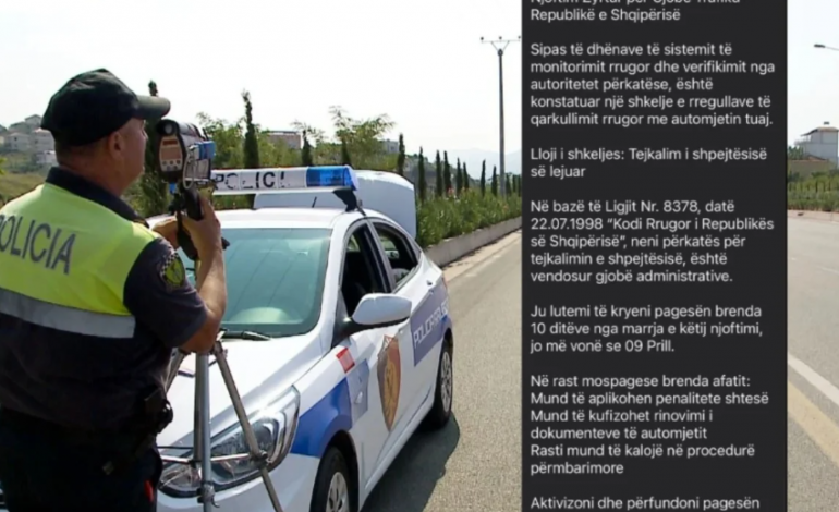 “KE MARRË GJOBË”/ KUJDES nga mesazhet “mashtruese”, reagon policia…