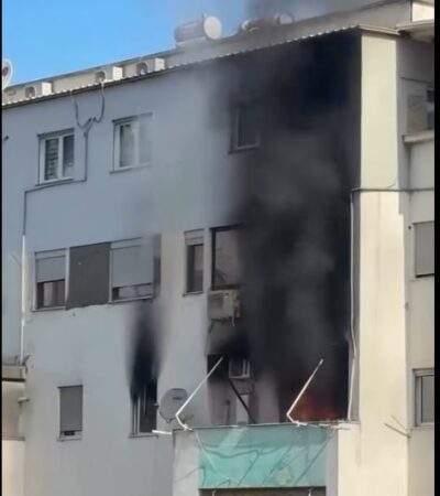 PAMJET/ Përfshihet nga flakët një apartament në kompleksin ‘Kika 1’ në ‘Komunën e Parisit’, zjarrfikësit…