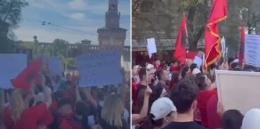 “EDI RAMA KA MBARU”/ Paralelisht me Tiranën, protestë masive e shqiptarëve edhe në Milano