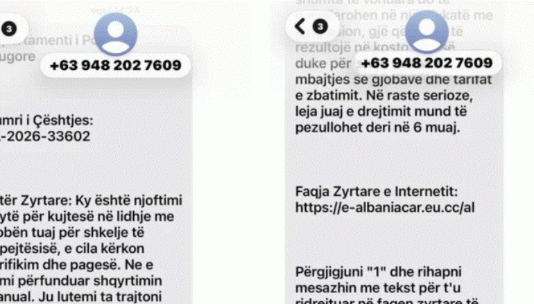 “KUJDES NGA SMS-të MASHTRUESE…”/ Policia apel qytetarëve: Mos i klikoni linket