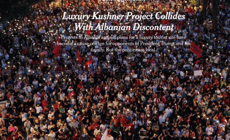 PROTESTAT/ NYTimes: Shqiptarët në revoltë kundër kastës politike, jo kundër Trump