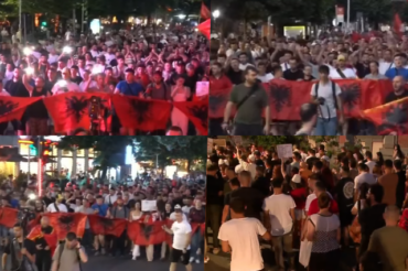 “SHQIPËRI E RE”/ Tirana ‘pushtohet’ nga protestuesit, marshim në rrugët e kryeqytetit, thirrje kundër Ramës