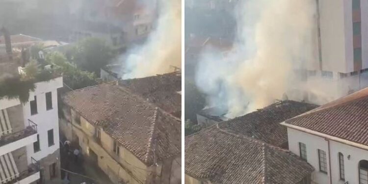 ALARM NË DURRËS/ Zjarr në godinën pranë kishës katolike dhe bashkisë
