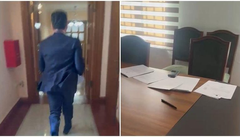 VIDEOLAJM/ Kredia 302 mln $ nga SHBA, Agron Shehaj merr marrëveshjen konfidenciale në Kuvend dhe ikën me vrap