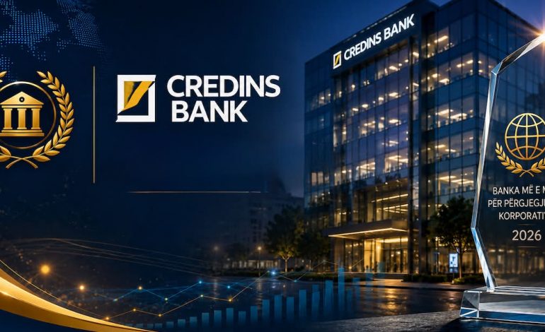 ÇMIM I RËNDËSISHËM PËR CREDINS BANK/ Euromoney e shpall “Bankën më të Mirë për Përgjegjësinë Korporative 2026”