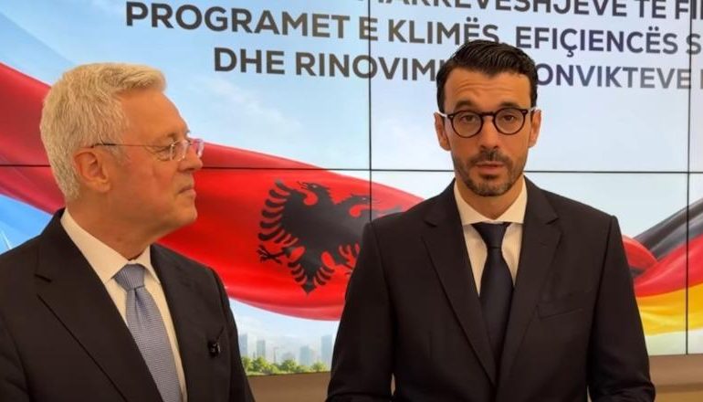 NËNSHKRUHEN 3 MARRËVESHJE NË ENERGJI/ 114 milionë euro financim nga Gjermania për rrjetin e transmetimit, HEC-in e Vaut të Dejës dhe Qytetin Studenti