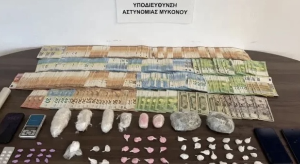 SHPËRNDANIN DROGË NË MYKONOS/ Arrestohen dy shqiptarët! Policia i sekuestron edhe 65 mijë euro