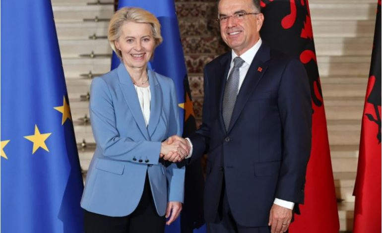 “INTEGRIMI NË BE OBJEKTIVI YNË”/ Begaj pret në presidencë Ursula von der Leyen