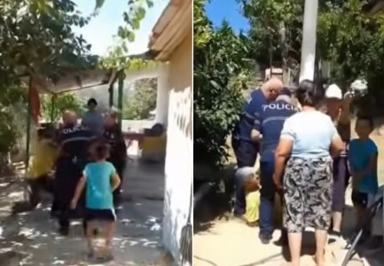 “JO, JO XHAXHI POLICI”/ Efektivët shoqërojnë një person në Kuçovë, u konfliktua me të vëllain për tokën! Fëmijët traumatizohen nga situata